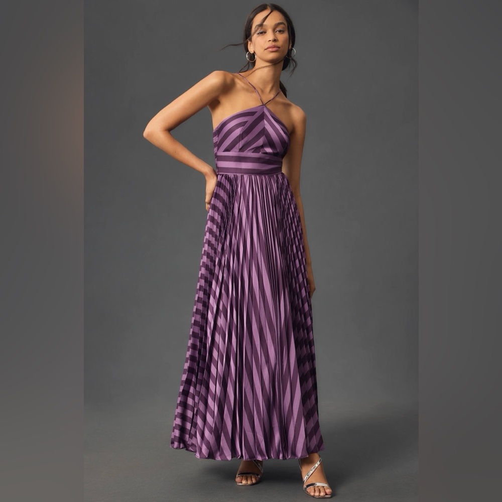Anthropologie Hutch Halter Striped Maxi Dress MP NWT